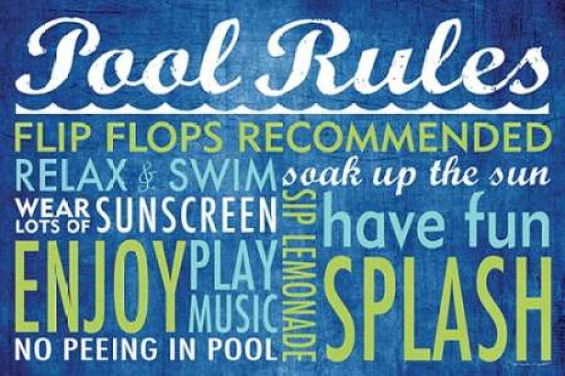 Pool Rules Canvas Art - Stephanie Marrott (24 x 36)