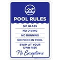 thumbnail image 1 of Pool Rules - No Exceptions Sign, Pool Sign,, 1 of 1