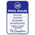 thumbnail image 1 of Pool Rules - No Exceptions Sign, Pool Sign,, 1 of 1