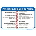 thumbnail image 1 of Pool Rules Sign Bilingual, Spanish English,, 1 of 8