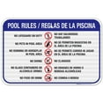thumbnail image 1 of Pool Rules Sign Bilingual, Spanish English,, 1 of 1