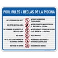 thumbnail image 1 of Pool Rules Sign Bilingual, Spanish English,, 1 of 8
