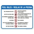 thumbnail image 1 of Pool Rules Sign Bilingual, Spanish English,, 1 of 8