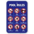 thumbnail image 1 of Pool Rules Sign, No Diving No Pushing No Running No Peeing in Pool, 1 of 8