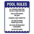 thumbnail image 1 of Pool Rules Sign, No Food or Drinks Pool Sign,, 1 of 1