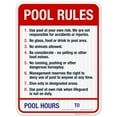 thumbnail image 1 of Pool Rules Sign, Red Pool Sign,, 1 of 8