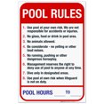 thumbnail image 1 of Pool Rules Sign, Red Pool Sign,, 1 of 1