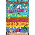 thumbnail image 1 of Pool Rules Tin Sign, Swimming Pool Metal Tin Sign, Decor Pool Gifts for Pool Summer Garden Outdoor Decorations, 12x 8Inch (Pool Rules), 1 of 5