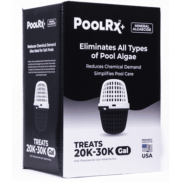 Pool Rx+ Black/White 6-Month Swimming Pool Mineral Algicide, 1 Tablet Treats 20k-30k Gallons of water