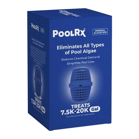 PoolRx Blue 6-Month Swimming Pool Mineral Algaecide, 1 Tablet Treats 7.5k-20k Gallons Original Formula