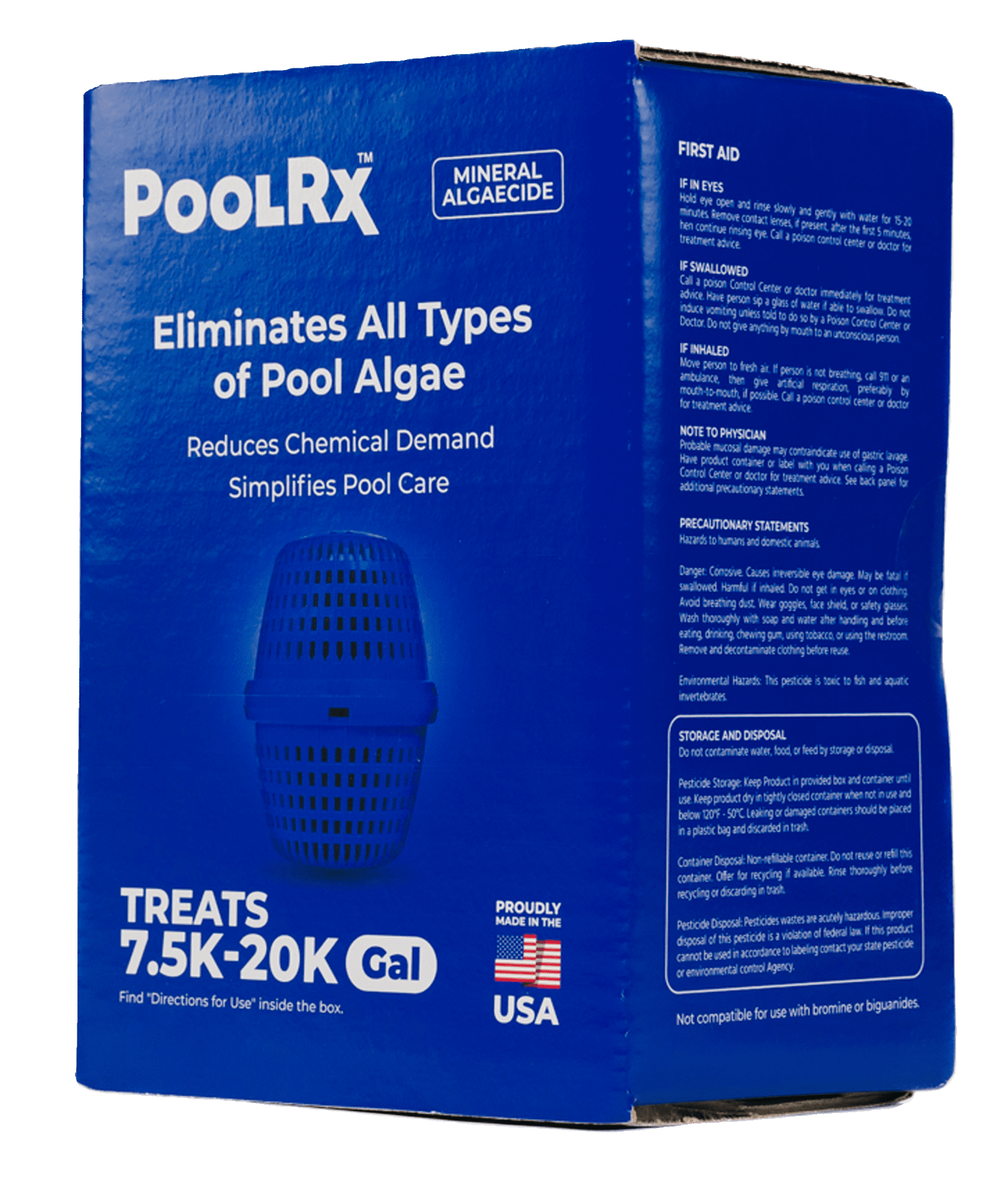 Pool Rx Blue 6 Month Swimming Pool Mineral Algicide 1 Tablet Treats 7.5k-20k Gallons of water. Original Formula