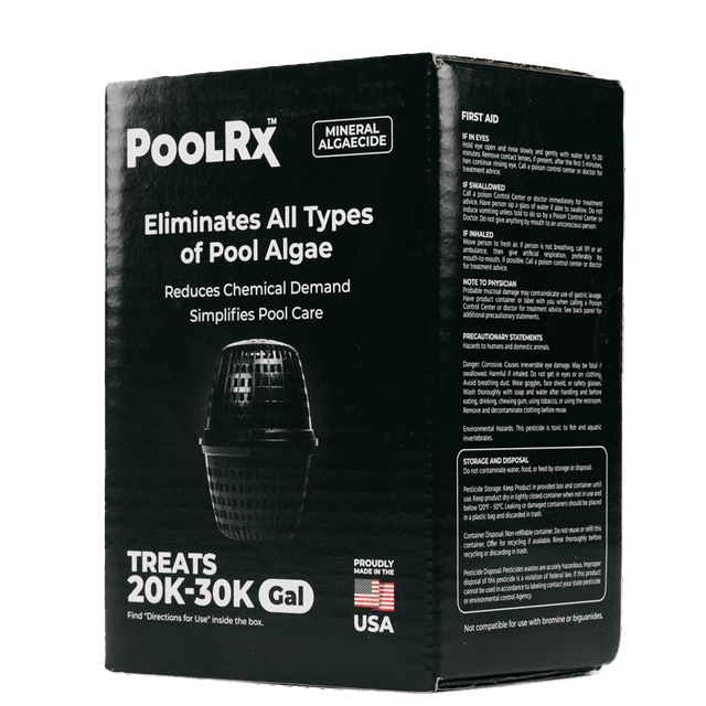 Pool Rx Original Black 6-Month Swimming Pool Mineral Algicide, 1 Tablet Treats 20k-30k Gallons