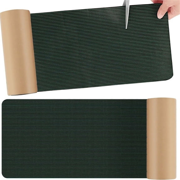 Pool Safety Cover Patch Kit, Self-Adhesive Mesh Pool Cover Repair Tape, Cuttable Green Repair Patches for Inground Swimming Pool Winter Safety Cover Maintenance(Black)