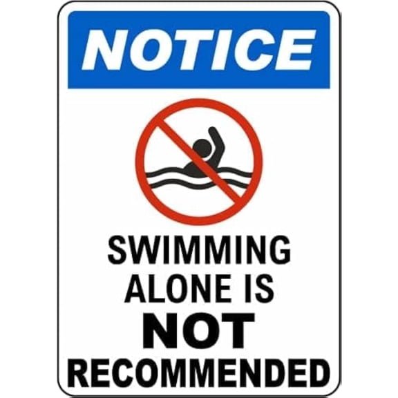 Pool Safety Warning Metal Sign Tin Signs Aluminum Sign for Outdoors Use Yard Farm Fence Home Wall Decor 8x12 inch