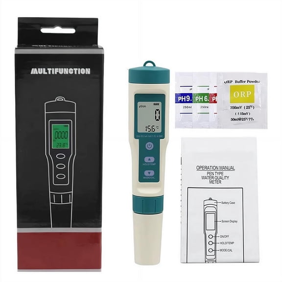 Pool Salt Tester, Digital Salinity Meter, 8-in-1 Water Quality Testing Pen for TDS EC ORP Salinity and S.G for Pool Saltwater Aquarium and Hydroponic
