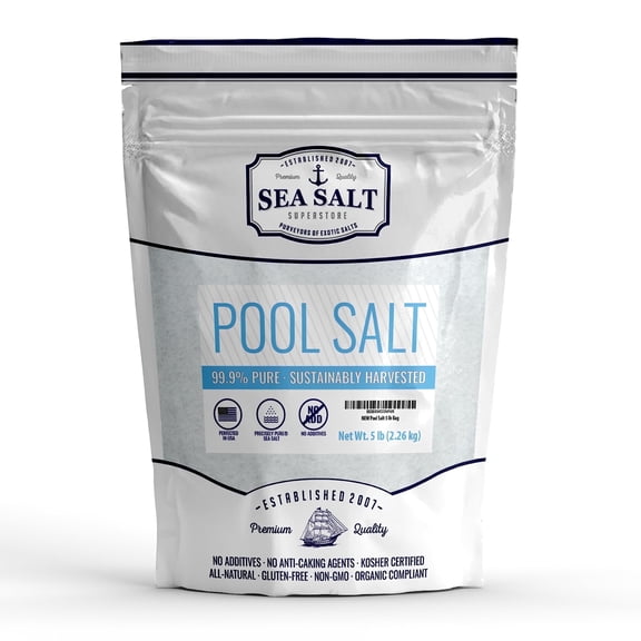 Sea Salt Superstore Pool Salt for Saltwater Pools  5 lbs
