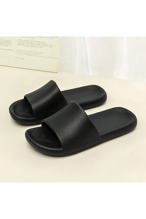 Pool Sandals Cloud Slippers for Women Womens Slides Pool Slides for Women Comfy Slides Machine Washable House Slippers - Non-Skid Home Slides, Skin-Friendly Tone Matched for Family Comfort Black 7.5