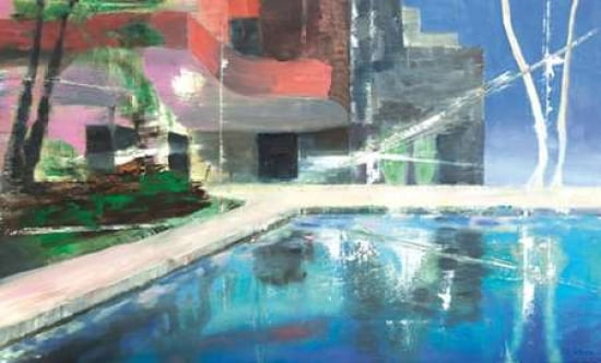 Pool Scene 1 Canvas Art - Stefan Gibson (24 x 36)
