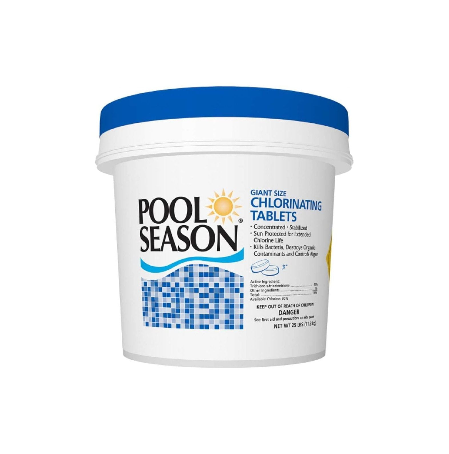 Pool Season 3" Chlorine 25LB Bucket