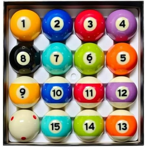 Pool Set 2-1/4" Regulation Billiard , 16 Resin Ball Set for Pool Tables, Complete Standard Replacement$$Sport & Recreation Other