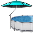 thumbnail image 1 of Pool Shade, Adjustable Above Ground Pool Shade Umbrella with Carry Bag, Outdoor Pool Sunshade for Swimming Pools, Multi-functional Patio Umbrella for Garden/Pool Deck/Backyard, Pool Accessories, 1 of 7