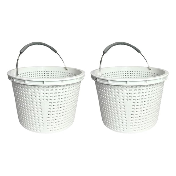 Pool Skimmer Basket for Inground Pool Compatible with U-3 Skimmer Basket 08650-0007 | Compatible with Hayward Skimmer Basket SPX1070E SP1070 Pool Basket | Built-in Handle & Weight (2 Pack)