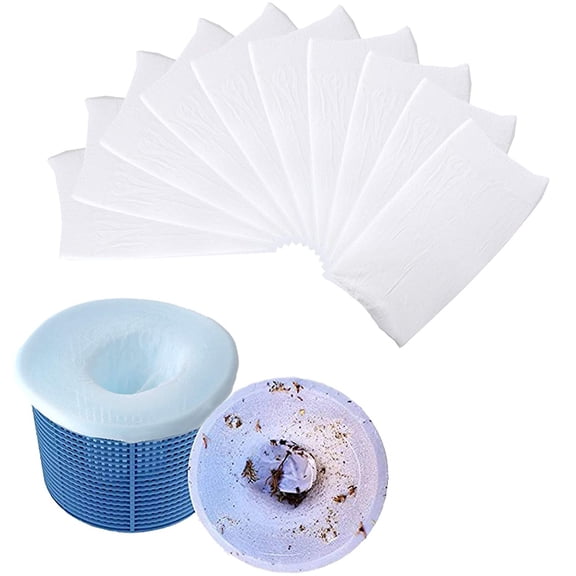 Pool Skimmer Filter Socks Set, Fine Mesh Leaf Cleaning Equipment, Portable In-Ground Swimming Maintenance Accessory for Home Outdoor