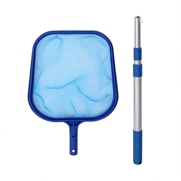 Pool Leaf Skimmer Net, Pool Net with 56" Aluminum Telescopic Pole, Fine Mesh Pool Skimmer Pool Cleaning Supplies for Swimming Pool, Spa, Hot Tub, Pond, Pool Cleaning Tools for Leaves & Debris