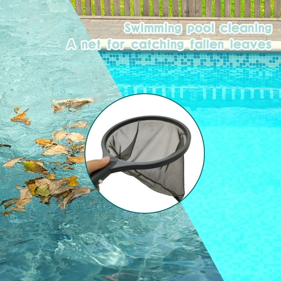 Pool Skimmer Net - Heavy Duty Leaf Rake, Fine Mesh Net Bag, for Cleaning Swimming Pool & Pond, Aluminium Frame, Not Including Telescopic Pole