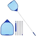 thumbnail image 1 of Pool Skimmer Net with Pole, Heavy Duty Fine Mesh Pool Leaf Net, Telescopic Pole for Above Ground Pool, Spa, Hot Tub, 5-Section Detachable Aluminum Pole (1 Pack), 1 of 5