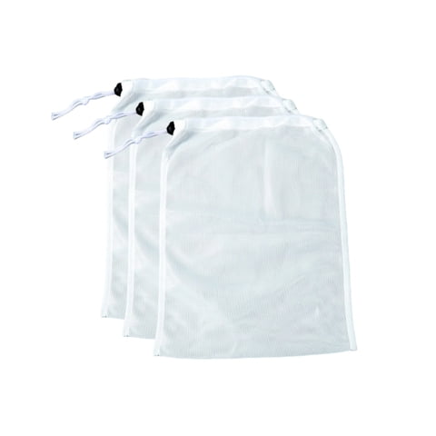 Pool Skimmer Net Replacement Bags, 3 Pack, Fine Mesh Leaf Net Liners with Adjustable Drawstring, 18.1 X 15.8 Inches, Tear Resistant, for Swimming Pool Skimmer Basket Cleaner Accessories