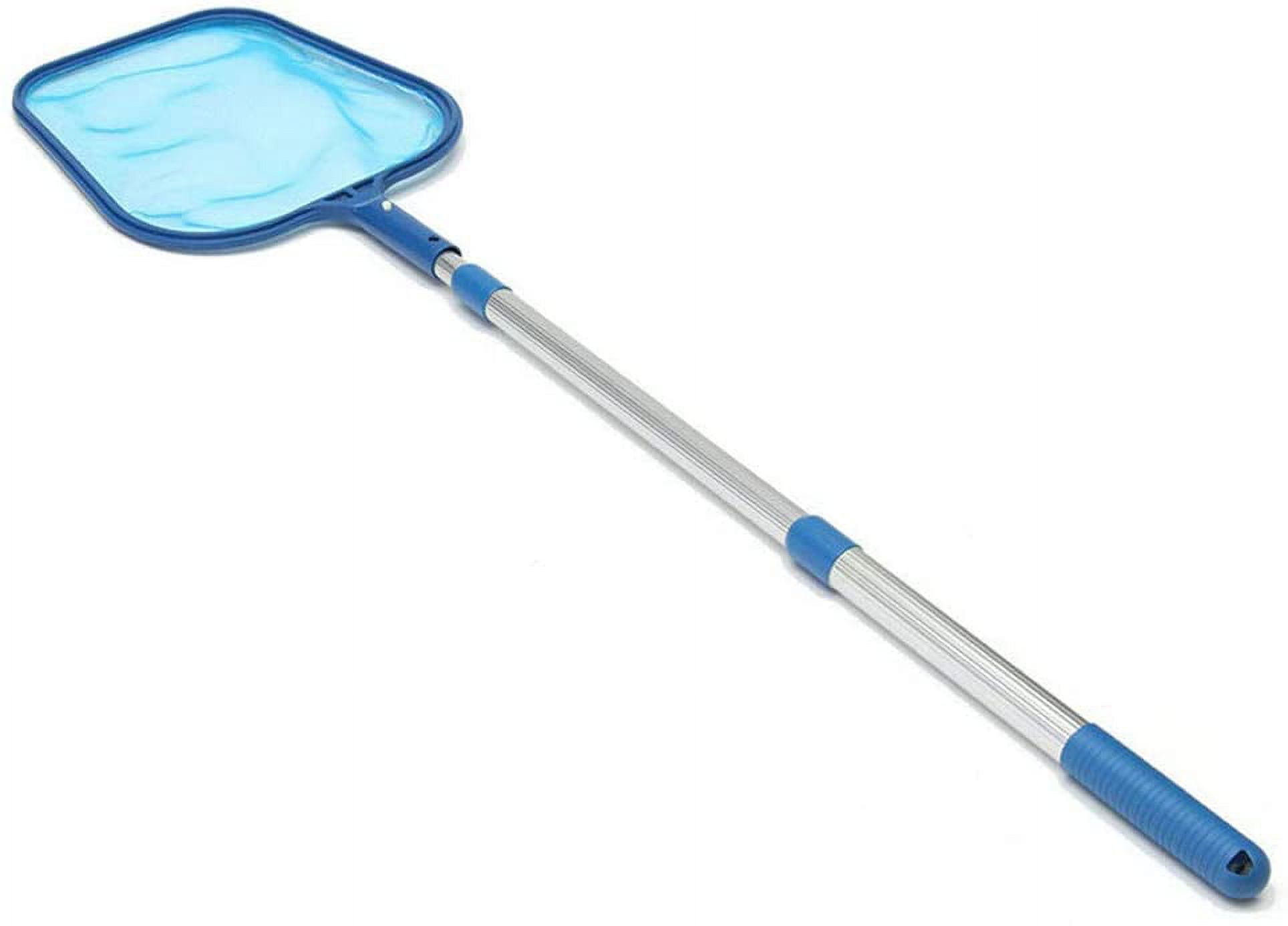 Pool Skimmer Net with 1741 inch Telescopic Pole, Fine Mesh Net Leaf Skimmer