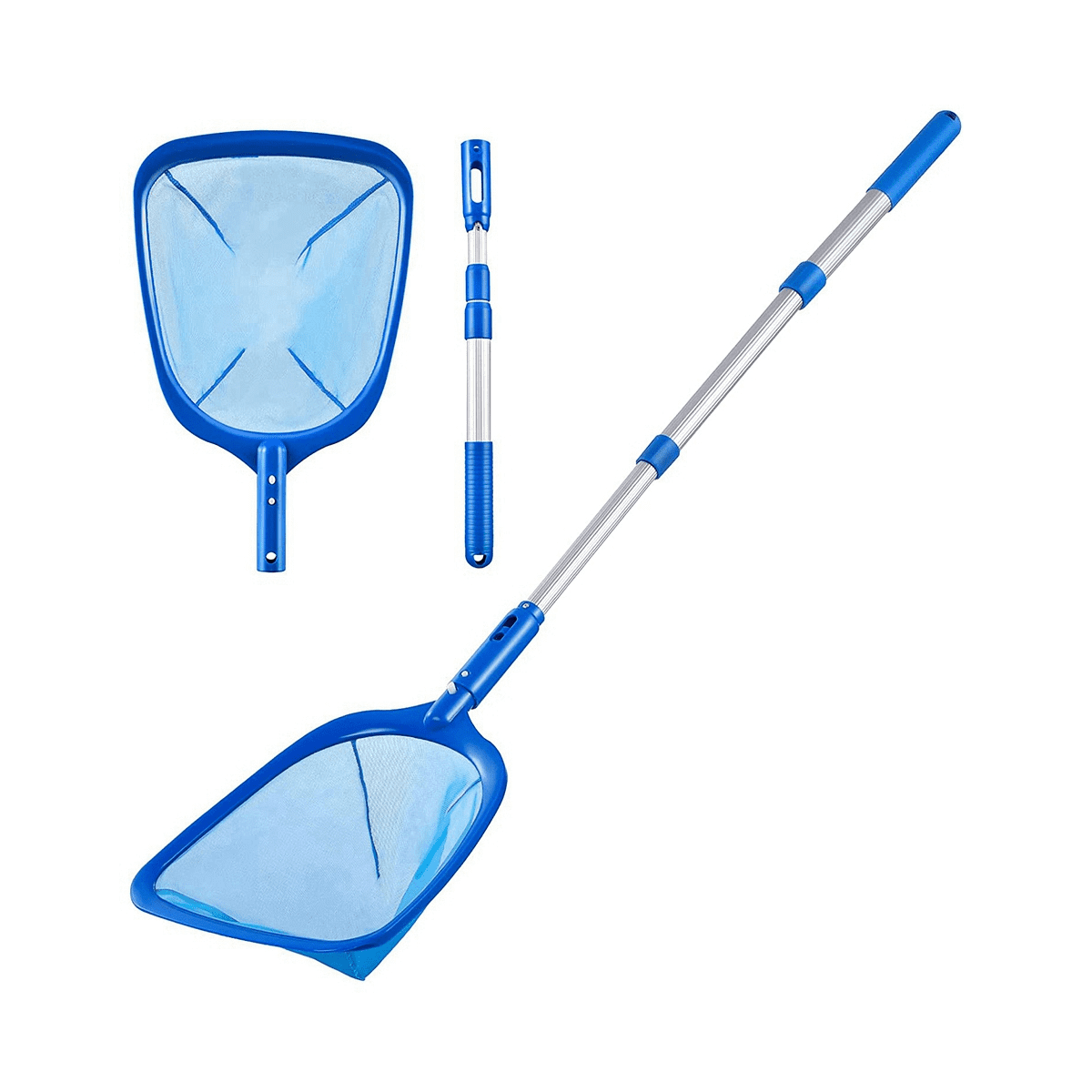 Pool Skimmer Pool Net with 3 Section Pole,Pool Skimmer Net with Fine