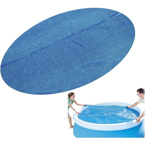 Pool Solar Cover, Foldable Waterproof Round for Backyard Pool