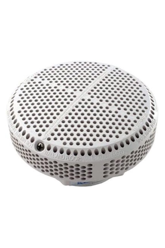 Pool Spa Suction Fitting 5-Inch White Replacement - 251 GPM - Fits 3-3/8 & 3-1/4 Inch Holes - VB 2008 & A112.19.8-2007 Compliant