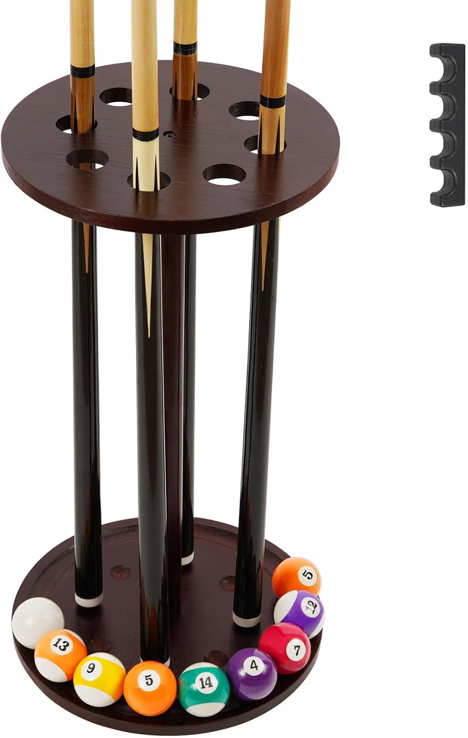 Pool Stick Holder Floor Stand - Round Billiard Cue Rack Pool Table ...