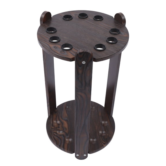 Pool Stick Holder Rack, Round Pool Cue Holders Pool Table Accessories Hold 9 Cues, Freestanding Billiard Cue Rack For Storing Billiard Cues, Golf Clubs and Fishing Rods