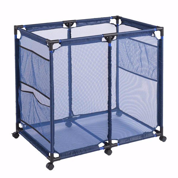 Pool Storage Bin, Pool and Ball Storage Organizer with Nylon Mesh