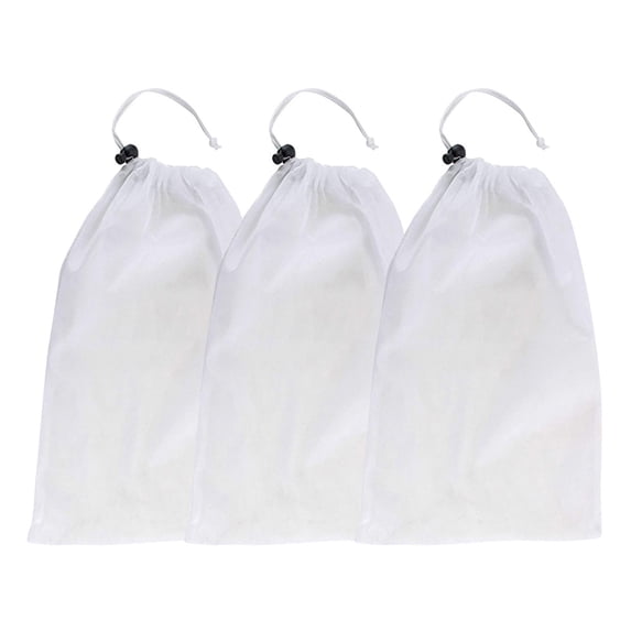 Pool Supply Fine Mesh Filter Bags,Swimming Pool Leaf Vacuum Cleaner Replacement,for Leaf Vacuum Pool Cleaners,Replacement Net Bags Lock Cord, Holds Leaves Debris,Universal 13x 8in