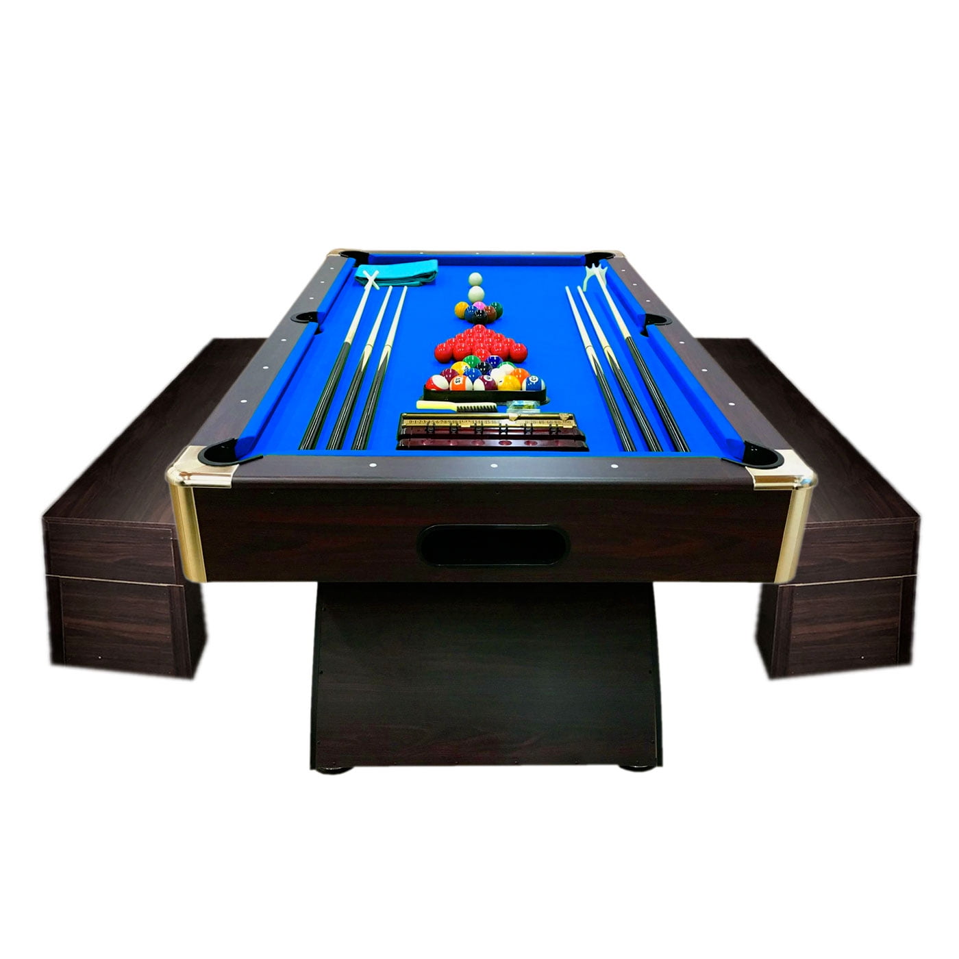 Pool Table 8 Feet modern billiard with Accessories  Bellagio with benches
