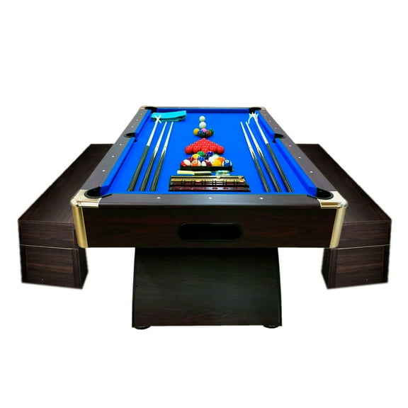 Pool Table 8 Feet modern billiard with Accessories Bellagio with benches