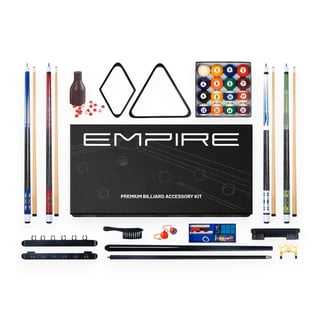 Pool Table Accessories Set - 32 Piece Billiard Kit with Cue Sticks