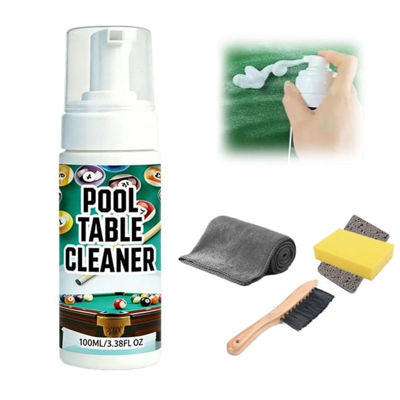 Pool Table Cleaner Foam, Billiard Tables Felt Cleaner, Pool Table Cleaning Kit, Restores Down Quickly Breaks & Stains, Chalk