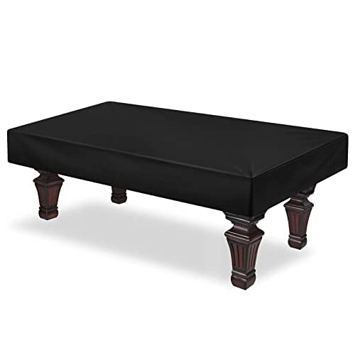 Pool Table Cover 7 Feet,Light Weight Farbric Billiard Table Covers,Waterproof & Dustproof Air Hockey Table Cover,Black (7FT)