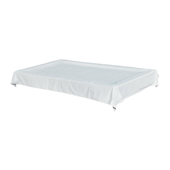 Pool Table Cover, Table Protective Cover Dustproof Water Resistant 8 ft Heavy Duty Folding Billiard Snooker Cover for Outdoor Furniture, Sofa White