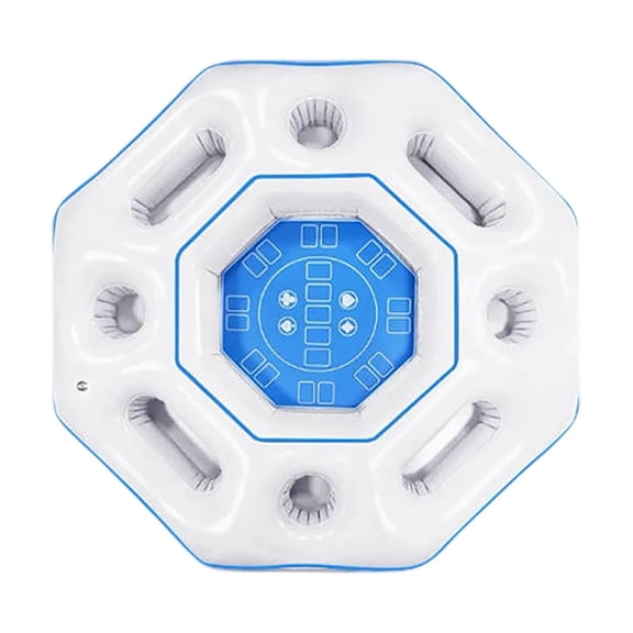 Pool Table, Floating Drink Holder for Pool, 61X61 In, Float, Drink Holder, Water Game, Outdoor Game, Octagonal, White Table, 1 Pc