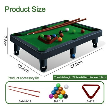 Pool Table Playset Top Game for Kids Adults Portable Interactive Stress Relief