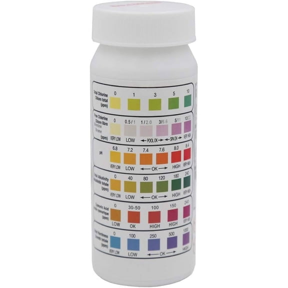 Pool Test Kit For Home Spa Confidence, High-Quality Fiber Paper Test Strips, Comprehensive Water Analysis Made Simple