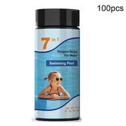 Pool Test Strips, Accurate&Easy Water Chemical Testing Strip for Pool, Spa&Hot Tub, Tester for Total Chlorine/Free Chlorine/Bromine//Cyan TotalChlorine, Alkalinity and Value