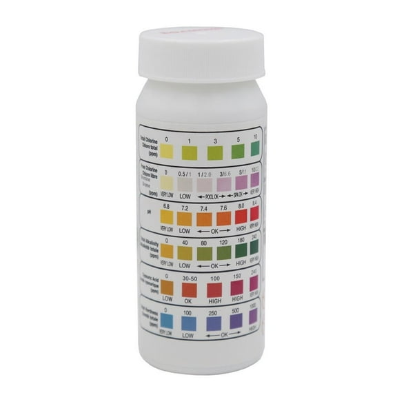 Clearance Pool Test Strips For Inground Pool 6 In 1 Ph Test Strips Pool Spa Spa Easy And Fast Detection Of Ph 50Pcs Pool Test Strips